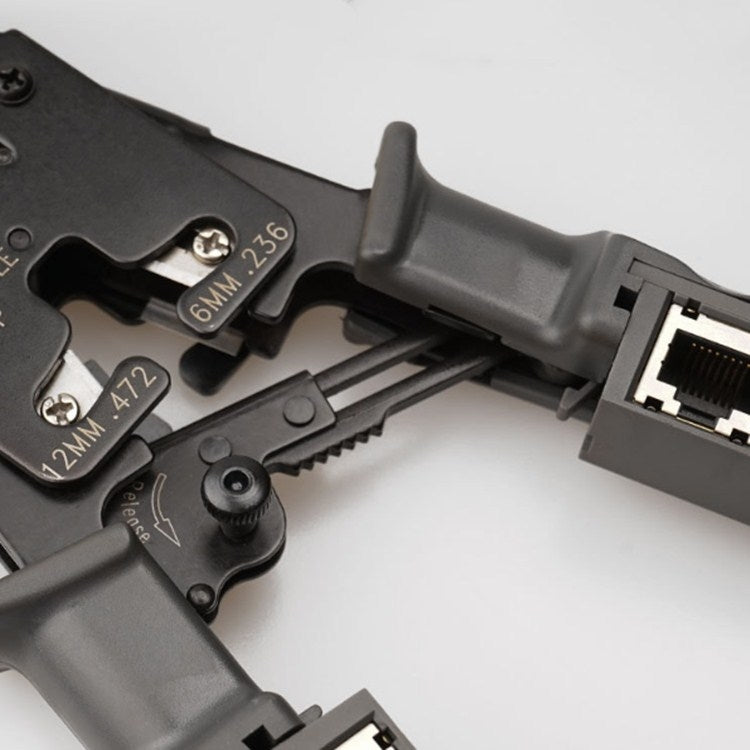 Multifunctional 4P8P6P Three-purpose Tester Ratchet Type Network Tool Squeeze Crimping Wire Network Pliers by buy2fix