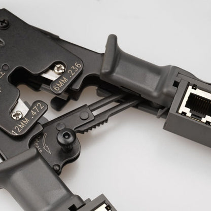 Multifunctional 4P8P6P Three-purpose Tester Ratchet Type Network Tool Squeeze Crimping Wire Network Pliers by buy2fix