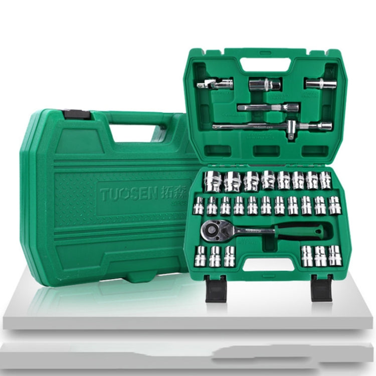 TUOSEN 32 In 1 Sleeve Combination Tool Auto Repair Tool Casing Wrench Set, Style:Mirror - Hand Tool Sets by buy2fix | Online Shopping UK | buy2fix