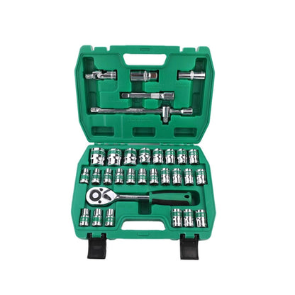 TUOSEN 32 In 1 Sleeve Combination Tool Auto Repair Tool Casing Wrench Set, Style:Green Belt - Hand Tool Sets by buy2fix | Online Shopping UK | buy2fix