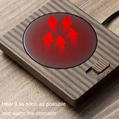 Home USB Constant Temperature Cup Mat Heat Thermos Coaster, Style:Without Adapter(Vintage Brown) by buy2fix