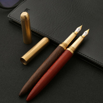 Luxury Wood Fountain Pen School Office Writing Ink Pen Stationery Gifts Supplies(Tiger wood) - Fountain Pens by buy2fix | Online Shopping UK | buy2fix