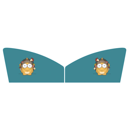 1 Pair Car Window Magnet Sunshade Curtain Heat Insulation Sun Block(Hedgehog)