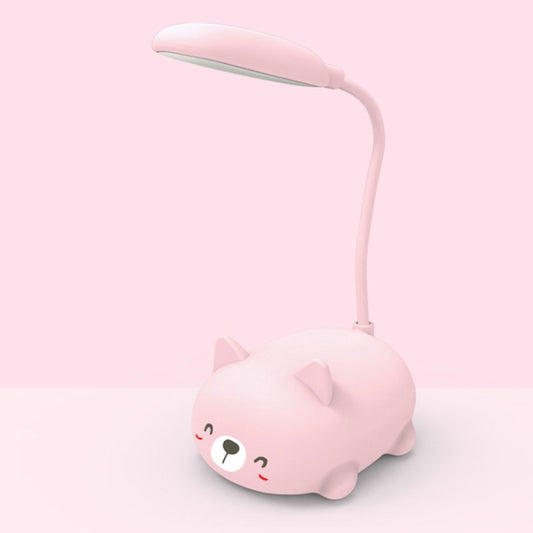 Cartoon Cat Design LED Eye Protection Reading Lamp USB Rechargeable Desk Lamp(Pink) - Desk Lamps by buy2fix | Online Shopping UK | buy2fix