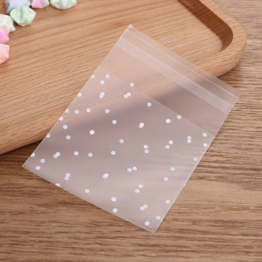100pcs / Pack Plastic Transparent Cellophane Bags Polka Dot Candy Cookie Gift Bag with DIY Self Adhesive Pouch Celofan Bags for Party, Size:8x10cm(Transparent) - Gift Bags & Wrapping Supplies by buy2fix | Online Shopping UK | buy2fix