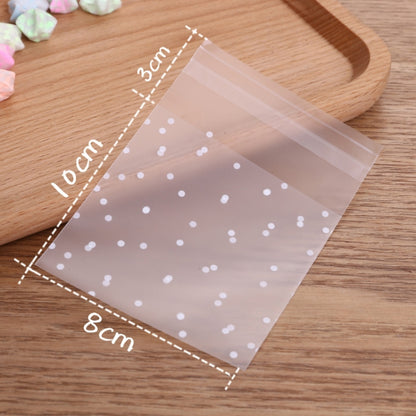 100pcs / Pack Plastic Transparent Cellophane Bags Polka Dot Candy Cookie Gift Bag with DIY Self Adhesive Pouch Celofan Bags for Party, Size:8x10cm(Transparent) - Gift Bags & Wrapping Supplies by buy2fix | Online Shopping UK | buy2fix