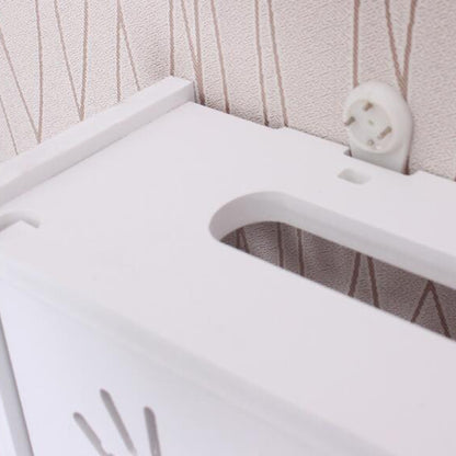Wifi Router Box PVC Wall-mounted Shelf Hanging Board Bracket Storage Box, Size:41x23x8.5cm(Shutter) - Shelf & Hooks by buy2fix | Online Shopping UK | buy2fix
