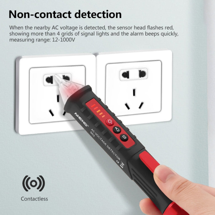 ANENG Non-contact Smart Electric Pen Home Induction Sound And Light Alarm Electric Pen(Red) - Voltage Detector by buy2fix | Online Shopping UK | buy2fix