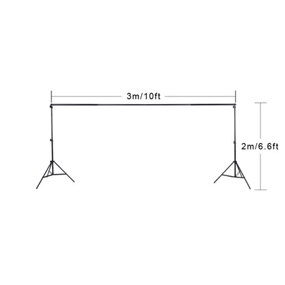 200 * 300cm Photo Studio Background Support Backdrop Crossbar Kit -  by buy2fix | Online Shopping UK | buy2fix