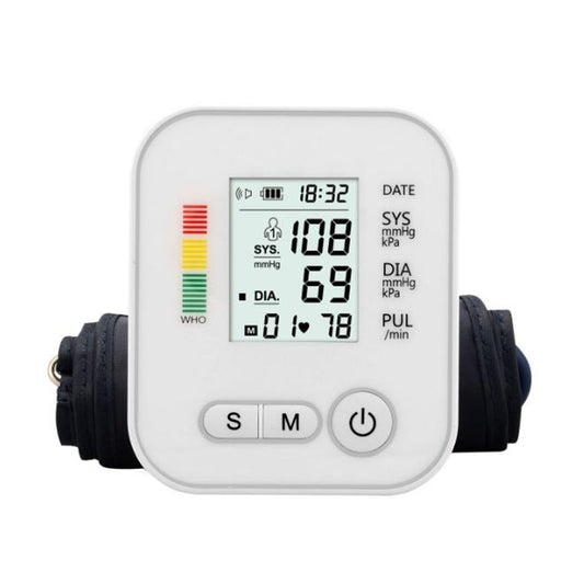 Arm Type Home Electronic Automatic Hypertension Measuring Instrument Sphygmomanometer(Silver) - Sphygmomanometer by buy2fix | Online Shopping UK | buy2fix