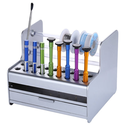 Multifunctional Mobile Phone Repair Tool Box Plastic Storage Box Screwdriver Tweezers Electronic Maintenance Tool Box(Silver) - Others by buy2fix | Online Shopping UK | buy2fix
