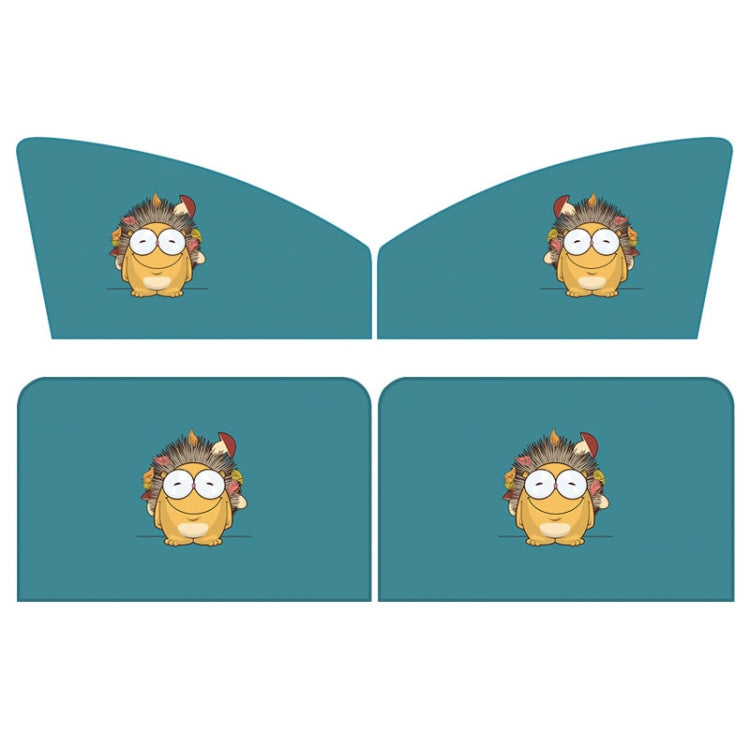 4 PCS / Set Car Window Magnet Sunshade Curtain Heat Insulation Sun Block(Hedgehog) - Sound & Heat Insulation Cotton by buy2fix | Online Shopping UK | buy2fix