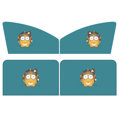 4 PCS / Set Car Window Magnet Sunshade Curtain Heat Insulation Sun Block(Hedgehog) - Sound & Heat Insulation Cotton by buy2fix | Online Shopping UK | buy2fix