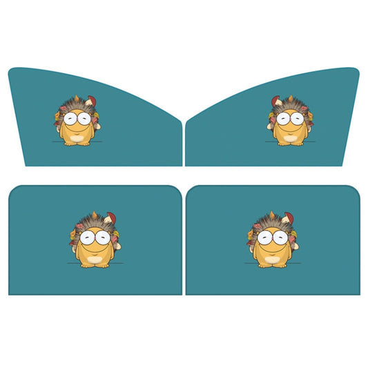 4 PCS / Set Car Window Magnet Sunshade Curtain Heat Insulation Sun Block(Hedgehog) - Sound & Heat Insulation Cotton by buy2fix | Online Shopping UK | buy2fix