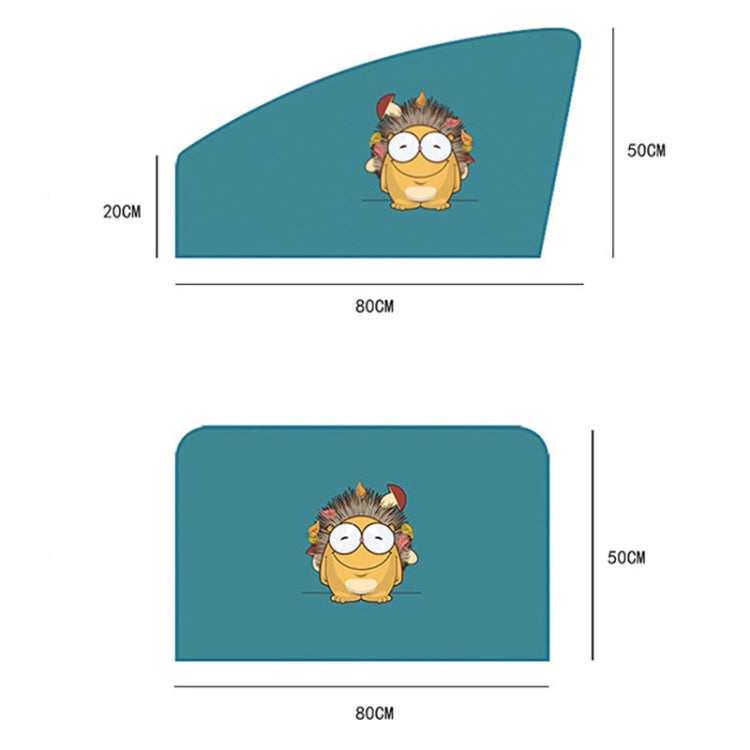 4 PCS / Set Car Window Magnet Sunshade Curtain Heat Insulation Sun Block(Hedgehog) - Sound & Heat Insulation Cotton by buy2fix | Online Shopping UK | buy2fix