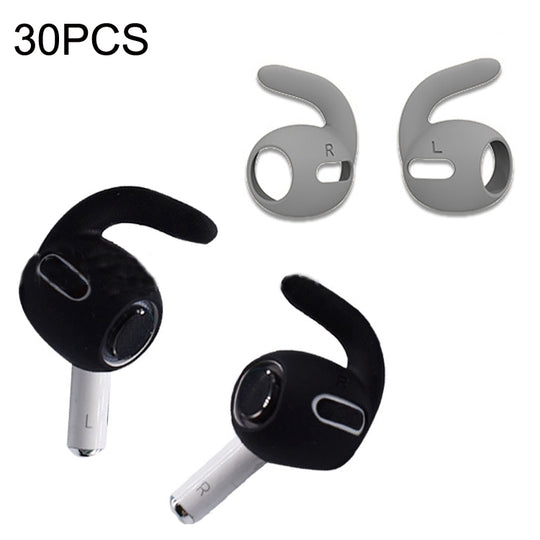 30PCS Ultra-thin Earphone Ear Caps For Apple Airpods Pro(Gray)