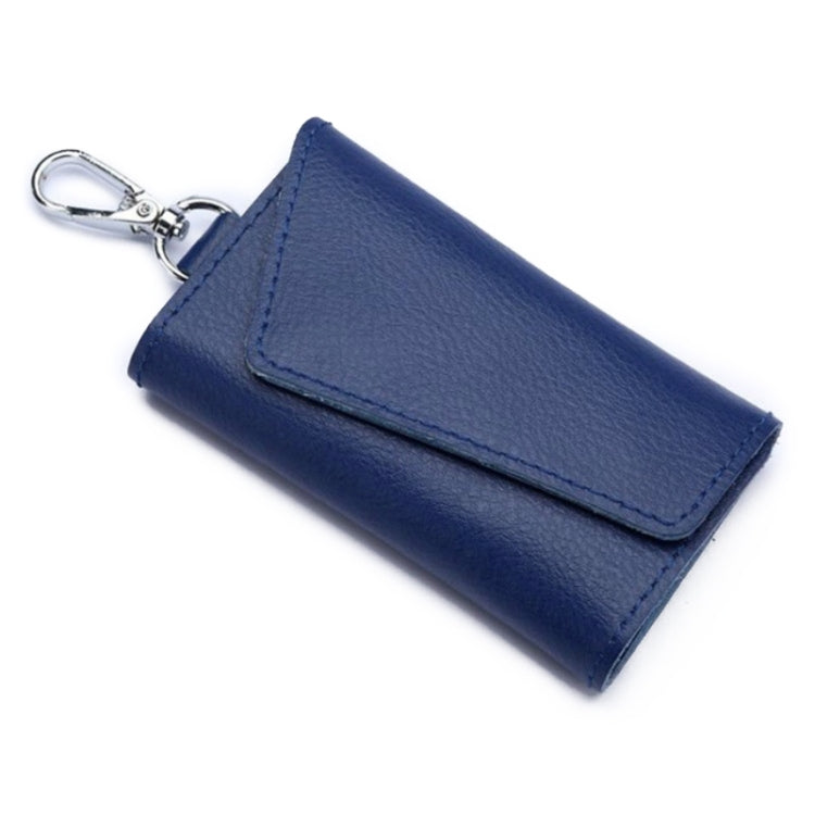 Multifunctional Litchi Texture Leather Keychain Bag Car Key Bag(Blue) by buy2fix