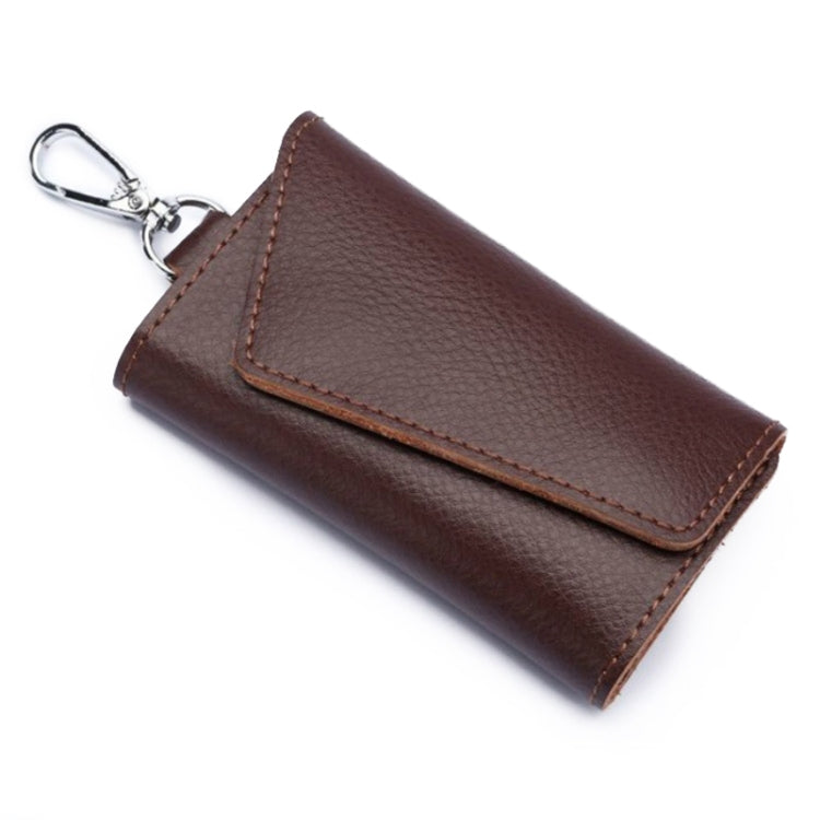 Multifunctional Litchi Texture Leather Keychain Bag Car Key Bag(Coffee) by buy2fix
