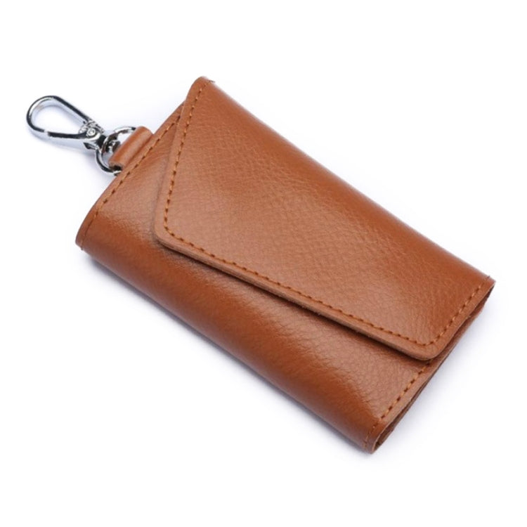 Multifunctional Litchi Texture Leather Keychain Bag Car Key Bag(Brown) by buy2fix