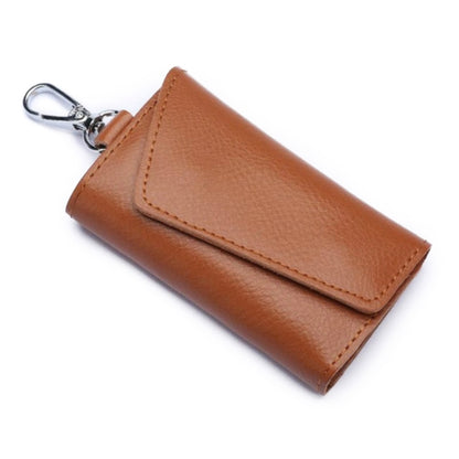 Multifunctional Litchi Texture Leather Keychain Bag Car Key Bag(Brown) by buy2fix