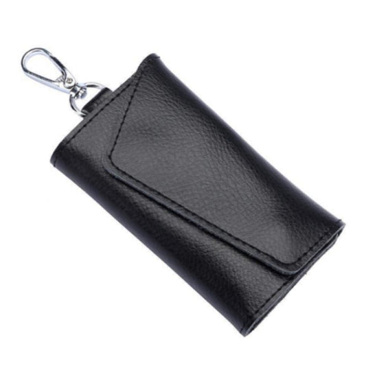 Multifunctional Litchi Texture Leather Keychain Bag Car Key Bag(Black) by buy2fix