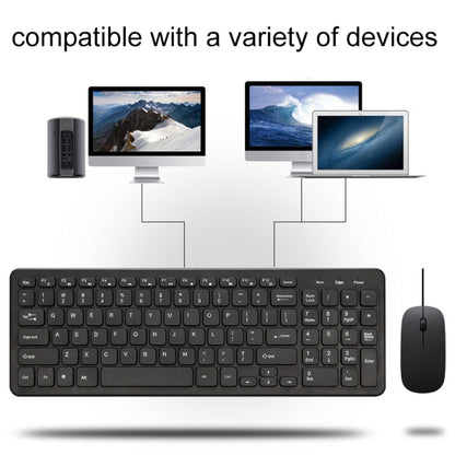 MLD-568 Office Gaming Wire Mouse Keyboard Set, Cable Length: 1.25m(Black) by buy2fix