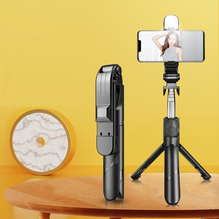 XT02S Mini Bluetooth Live Tripod Selfie Stick(Black) - Selfie Sticks by buy2fix | Online Shopping UK | buy2fix