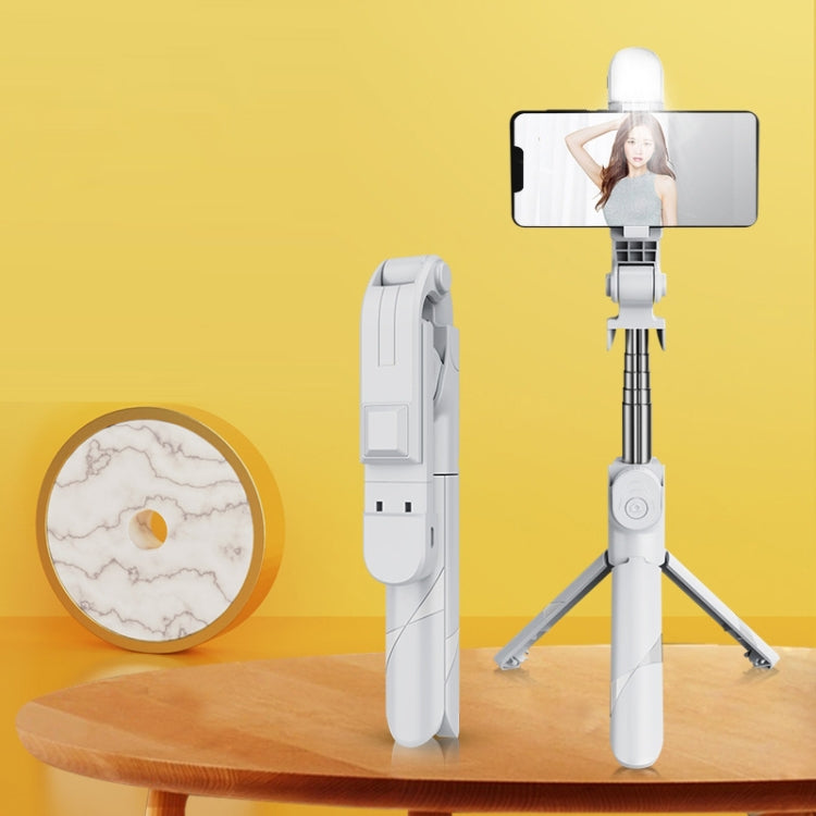 XT02S Mini Bluetooth Live Tripod Selfie Stick(White) - Selfie Sticks by buy2fix | Online Shopping UK | buy2fix