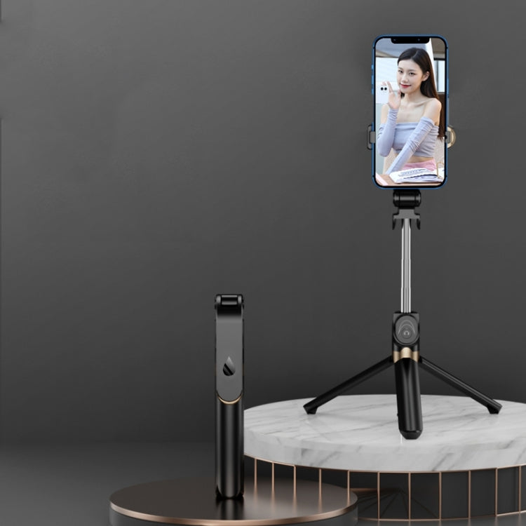 XT06 Live Beauty Bluetooth Tripod Selfie Stick(Black) - Selfie Sticks by buy2fix | Online Shopping UK | buy2fix