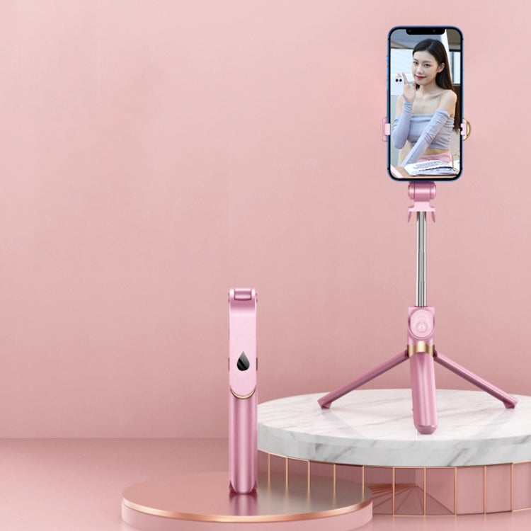 XT06 Live Beauty Bluetooth Tripod Selfie Stick(Pink) - Selfie Sticks by buy2fix | Online Shopping UK | buy2fix