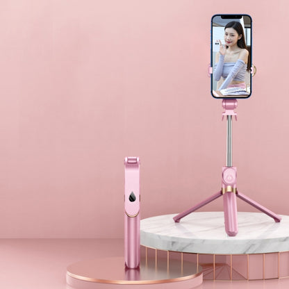 XT06 Live Beauty Bluetooth Tripod Selfie Stick(Pink) - Selfie Sticks by buy2fix | Online Shopping UK | buy2fix