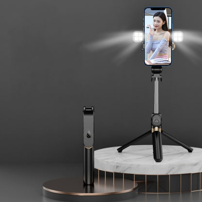 XT06S Live Beauty Bluetooth Tripod Selfie Stick(Black) - Selfie Sticks by buy2fix | Online Shopping UK | buy2fix