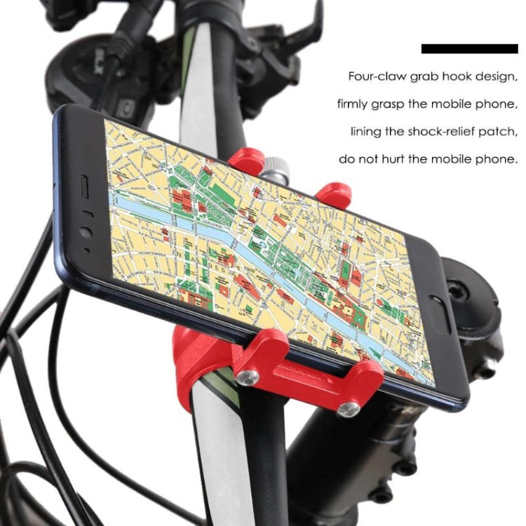Battery Electric Vehicle Motorcycle Bicycle Riding Navigation Aluminum Alloy Mobile Phone Bracket(Red) by buy2fix
