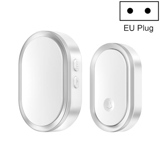 CACAZI A99 Home Smart Remote Control Doorbell Elderly Pager, Style:EU Plug(Silver) - Wireless Doorbell by CACAZI | Online Shopping UK | buy2fix