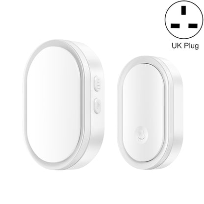 CACAZI A99 Home Smart Remote Control Doorbell Elderly Pager, Style:UK Plug(White) - Wireless Doorbell by CACAZI | Online Shopping UK | buy2fix