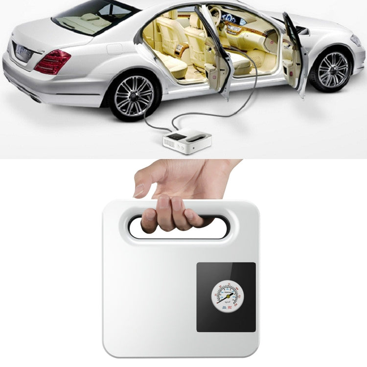 12V Car Air Pump Car Portable Tire Electric Pump, Style:Mechanical Version (White) - Inflatable Pump by buy2fix | Online Shopping UK | buy2fix