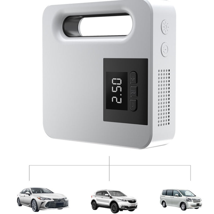 12V Car Air Pump Car Portable Tire Electric Pump, Style:Digital Version (White) - Inflatable Pump by buy2fix | Online Shopping UK | buy2fix