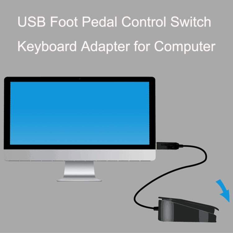 FS2017 Pcsensor USB Foot Pedal Control Switch Keyboard Adapter For Computer(Mute) by buy2fix