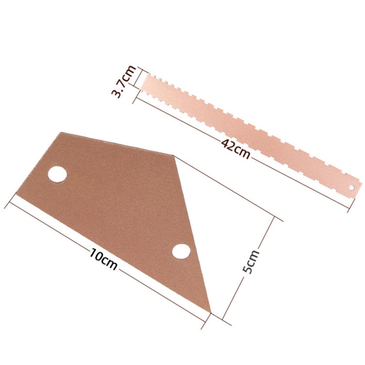 GNR1 Aluminium Measurement Bass Guitar Neck Ruler, Colour:Gold + Leveling Ruler by buy2fix