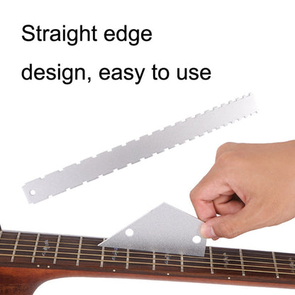 GNR1 Aluminium Measurement Bass Guitar Neck Ruler, Colour:Silver + Leveling Ruler by buy2fix