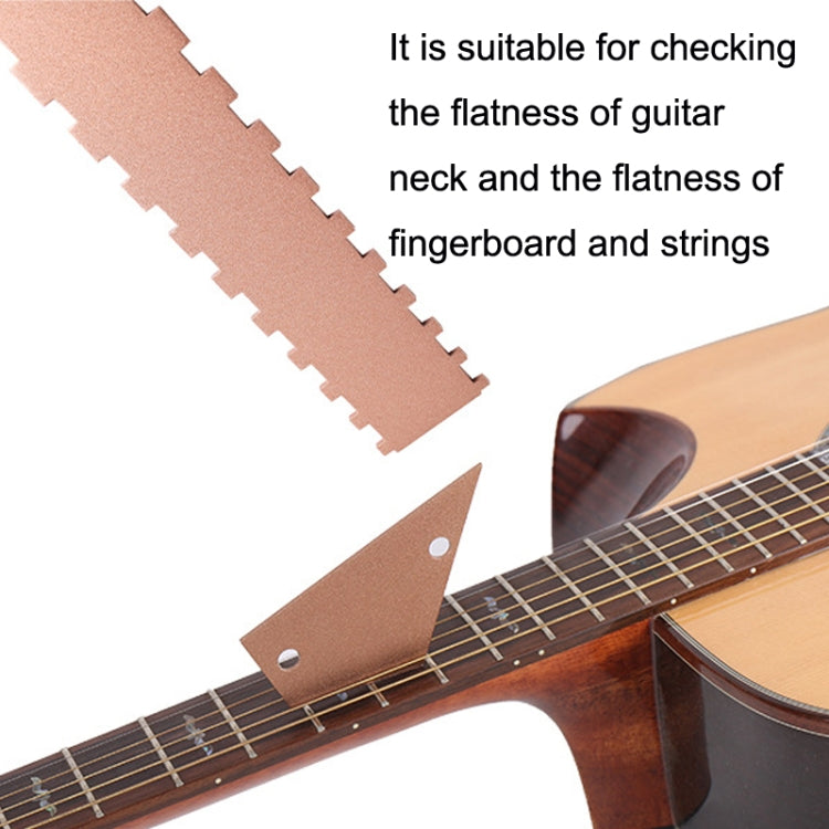 GNR1 Aluminium Measurement Bass Guitar Neck Ruler, Colour:Silver + Leveling Ruler by buy2fix