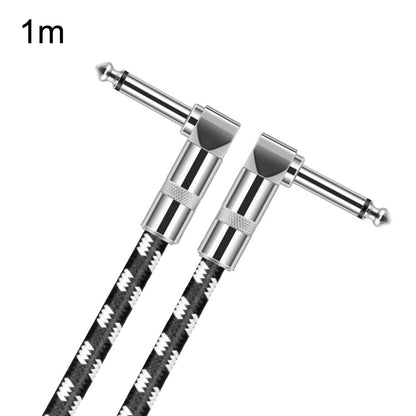 1m 2 Elbow Head 6.35mm Guitar Cable Oxygen-Free Copper Core TS Large Two-core Cable by buy2fix