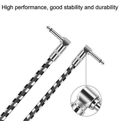 2m 2 Elbow Head 6.35mm Guitar Cable Oxygen-Free Copper Core TS Large Two-core Cable by buy2fix