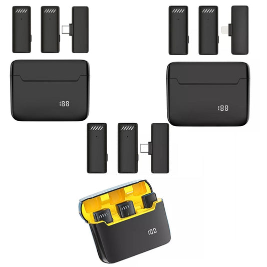 S13 Dual Microphone 8 Pin Interface Wireless Lavalier Noise Canceling Microphone with Charging Case - Microphone by buy2fix | Online Shopping UK | buy2fix
