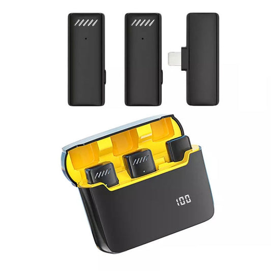 S13 One To Two Yellow Case USB-C/Type-C Interface Wireless Lavalier Noise Canceling Microphone with Charging Case - Microphone by buy2fix | Online Shopping UK | buy2fix