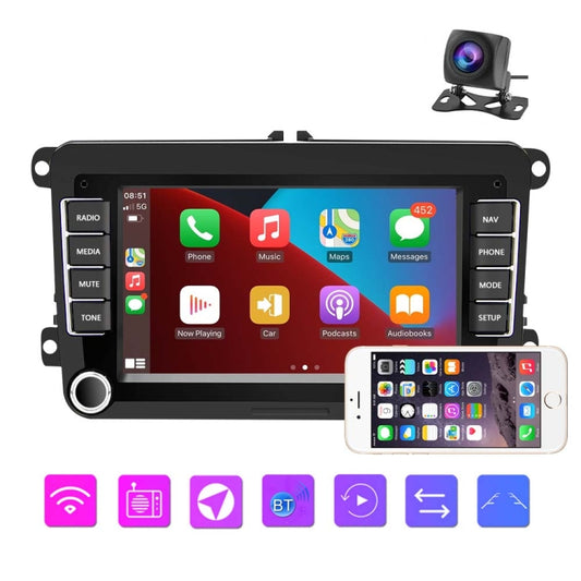 A3040 For Volkswagen 7-inch 2+32G Android Car Navigation Central Control Large Screen Player With Wireless CarPlay, Style:Standard+AHD Camera - Car MP3 & MP4 & MP5 by buy2fix | Online Shopping UK | buy2fix