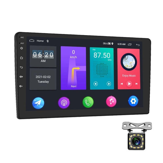 A2799 10 Inch Android WiFi 2+32G Central Control Large screen Universal Car Navigation Reversing Video Player, Style:Standard+12Lights Camera - Car MP3 & MP4 & MP5 by buy2fix | Online Shopping UK | buy2fix