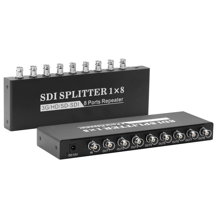 1 In 8 Out SD-SDI / HD-SDI / 3G-SDI Distribution Amplifier Video SDI Splitter(EU Plug) - Splitter by buy2fix | Online Shopping UK | buy2fix
