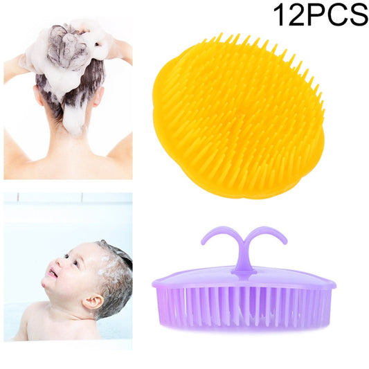 12 PCS Shampoo Brush Adult Scalp Massage Brush Soft Glue Bathroom Shampoo Comb，Random Color Delivery - Bath Brushes & Sponges by buy2fix | Online Shopping UK | buy2fix