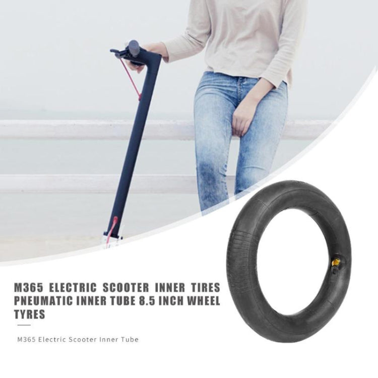 2 PCS For Xiaomi Mijia M365 Electric Scooter 8.5 inch Rubber Padded Tire Inner Tube with Valve Cover(Black) - Accessories & Parts by buy2fix | Online Shopping UK | buy2fix